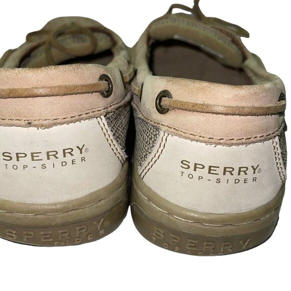 Sperry Angelfish Tan Slip On Boat Shoes Size 4 Women's - Picture 5 of 8